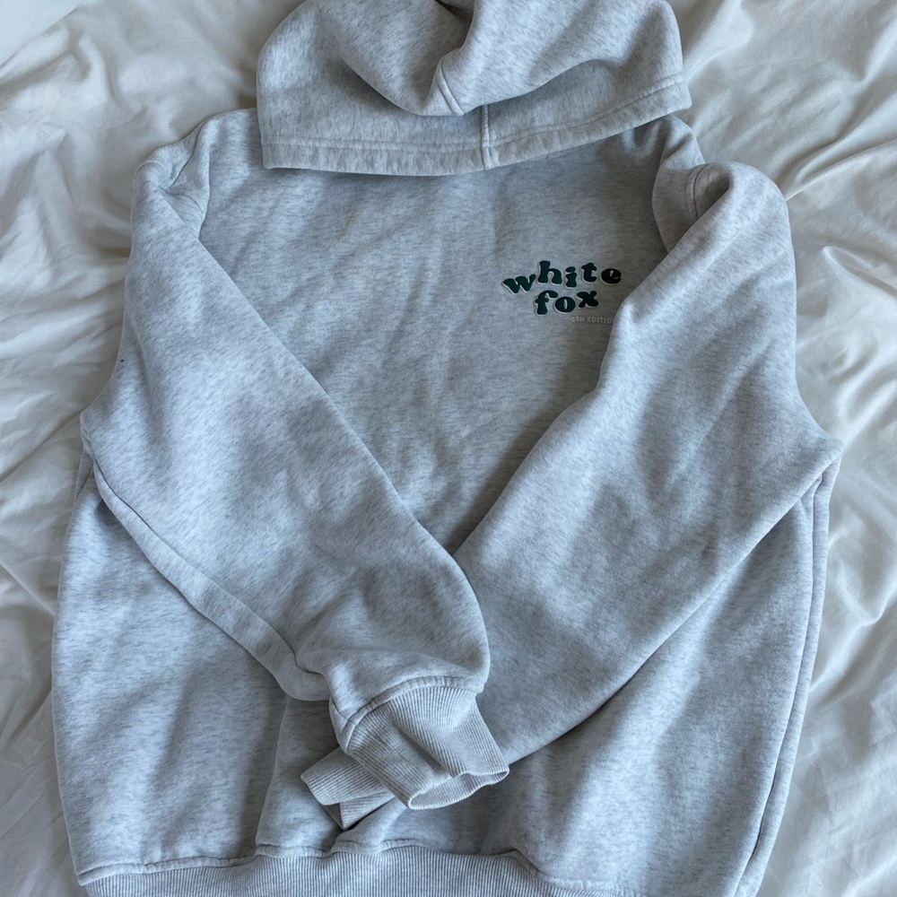 White Fox Gray Hoodie